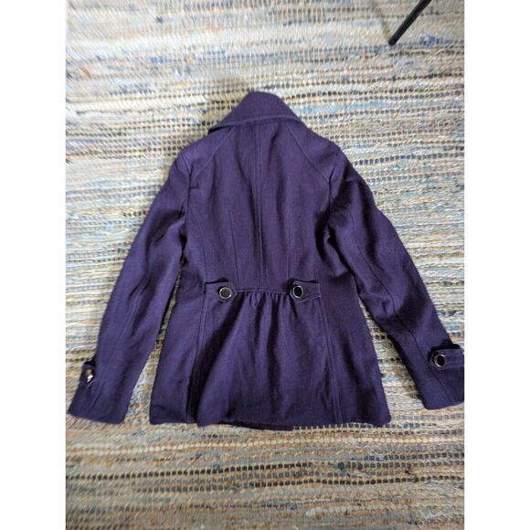 Express Wool Blend Purple Peacoat Jacket S Short Royalcore Whimsical Castlecore - Picture 9 of 10
